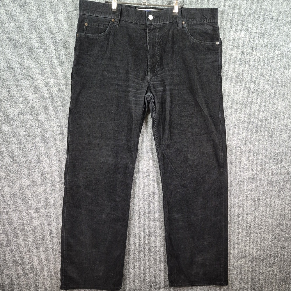 Levi's Jeans Mens Black 549 Low Loose‎ Corduroy Straight Baggy